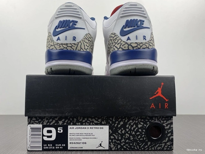 Cheap TB 854262- Blue Jordan3 Breathable True 3839 1014